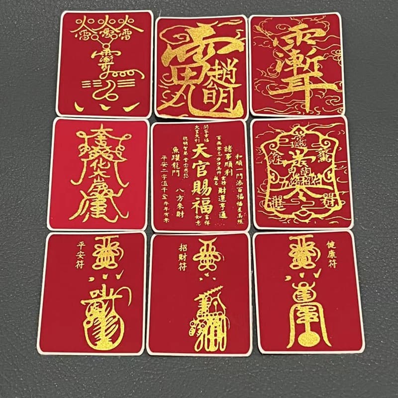 Hand-Painted Gold Tracing Thangka Canvas Phone Sticker Health & Safety Amulet Birth Year Buddha Thangka Special Canvas Wholesale