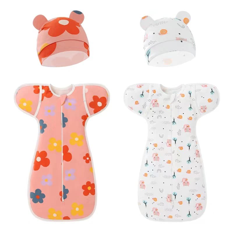 Foreign trade European and American style newborn surrender-style swaddle baby sleeping bag, maternity swaddle blanket, baby anti-startle silkworm sleeping bag.
