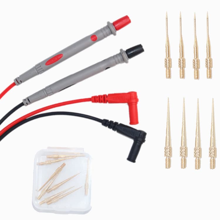 Multimeter Test Leads, Multifunctional Electrician Voltage Tester, Multimeter Ultra-Fine Stainless Steel Probe Test Lead Set