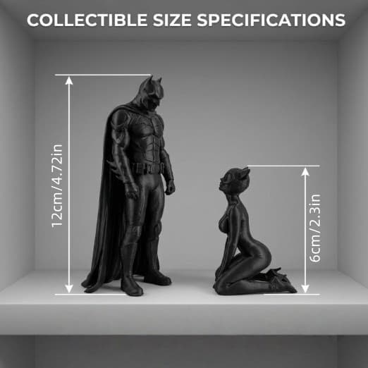 Cross-border 3D Printed Gotham Classic CP Debut! Batman and Catwoman Figurine Decoration