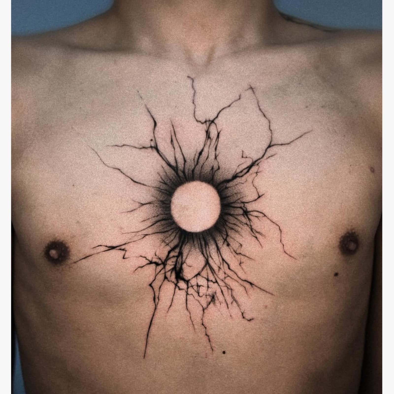 Cross-Border Bestseller Y2K Simple Dark Personality Bold European and American Style Sun Totem Men's Tattoo Sticker