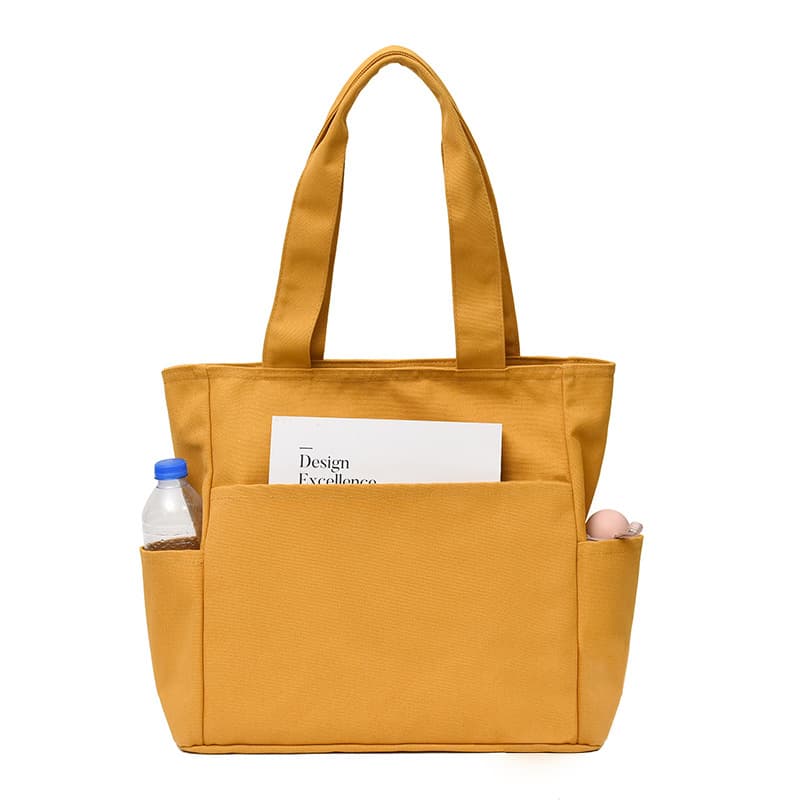 Women's Bag, Japanese and Korean Style Large Capacity Tote Bag, Solid Color Canvas Bag, Commuter Shoulder Bag, Blank Tote Bag, Cloth Bag