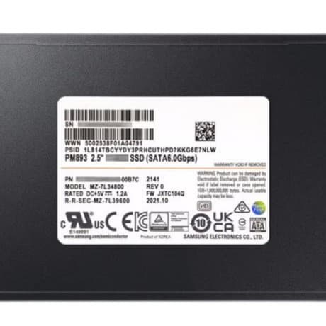 Enterprise Solid State Drive MZ7L37T6HBLA-00A07 SATA Interface SSD PM893 7.68TB