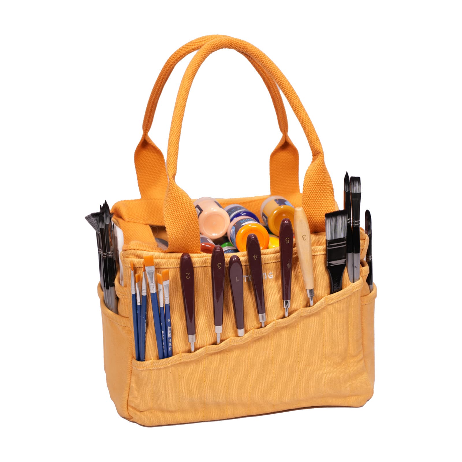 Cross-border Direct Supply Large Capacity Portable Art Brush Storage Bag with Handles
