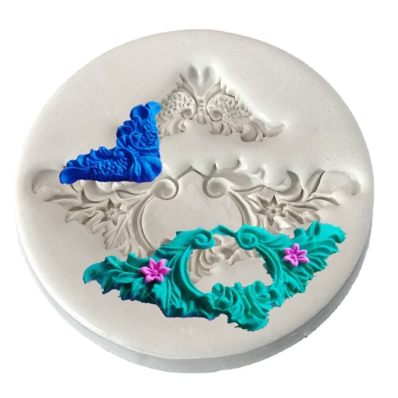 European Classical Court Relief Silicone Sugar Mold Cup Cake Decoration Baking Tool Soap Mold Lace Mold