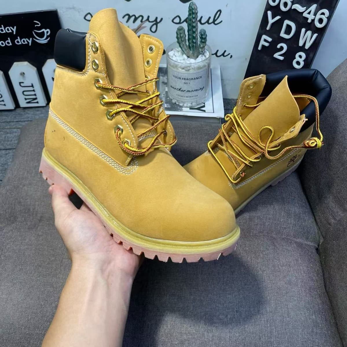 Cross-border Putian Big Yellow Boots Timberland Waterproof Leather Boots Outdoor Men Women High-top Martin Boots Wholesale