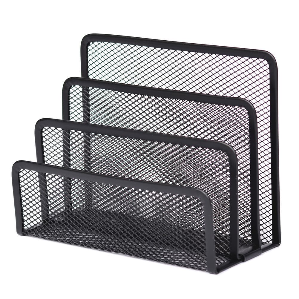 Iron Mesh Three-Tier Letter Tray Metal Bookshelf Modular Document Rack File Holder Letter Box Mesh Design