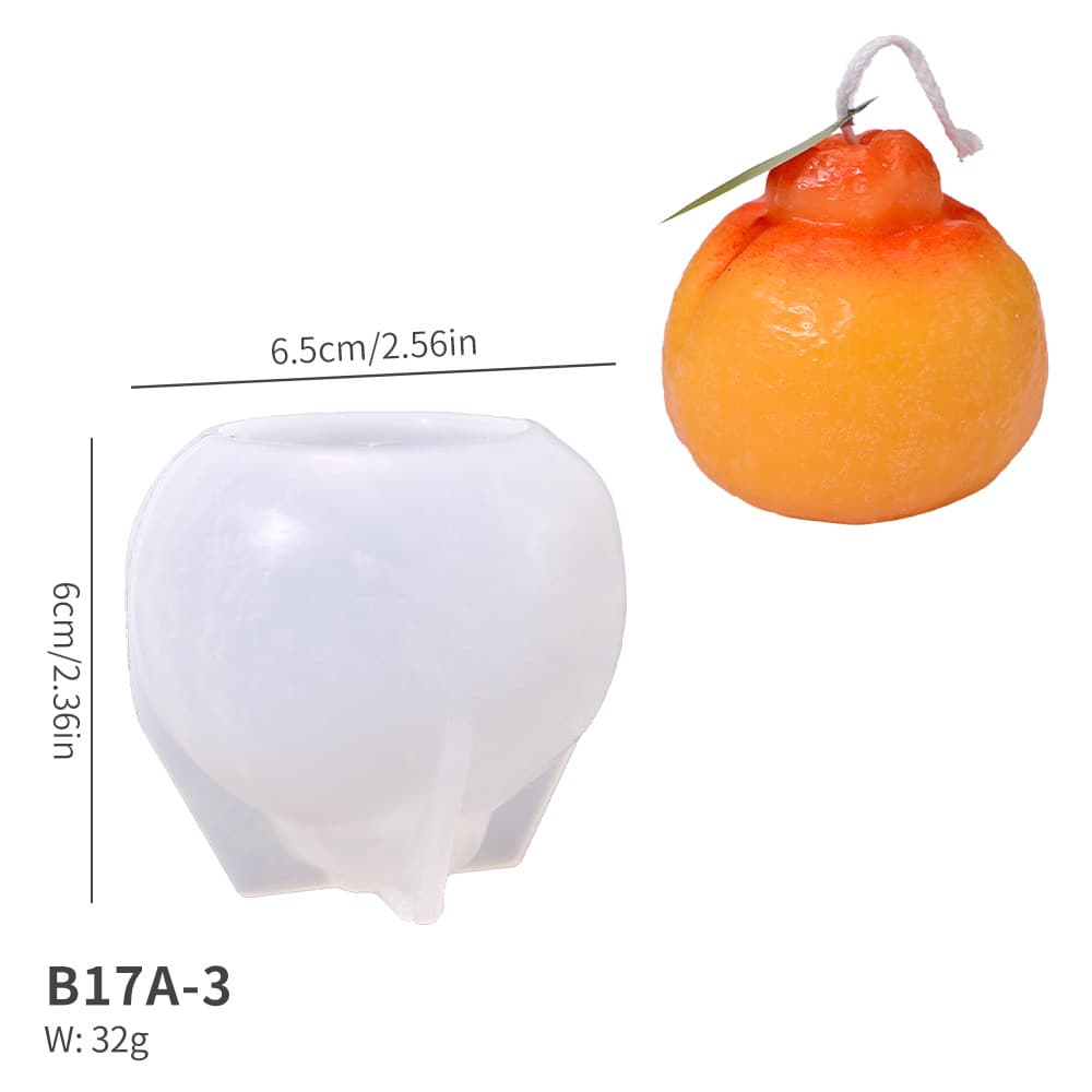 DIY Creative Fruit Aroma Candle Mold Simulation Apple Lemon Plaster Ornament Decoration Silicone Mold Wholesale