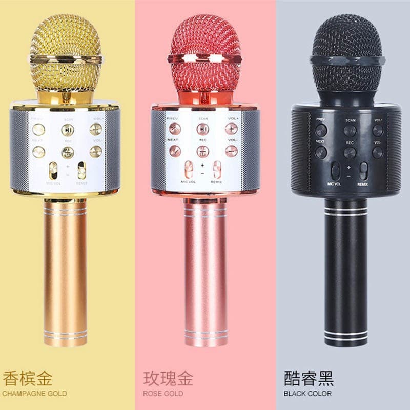 WS858 Microphone 858 Wireless Karaoke Speaker Bluetooth Microphone All-in-One Handheld KTV