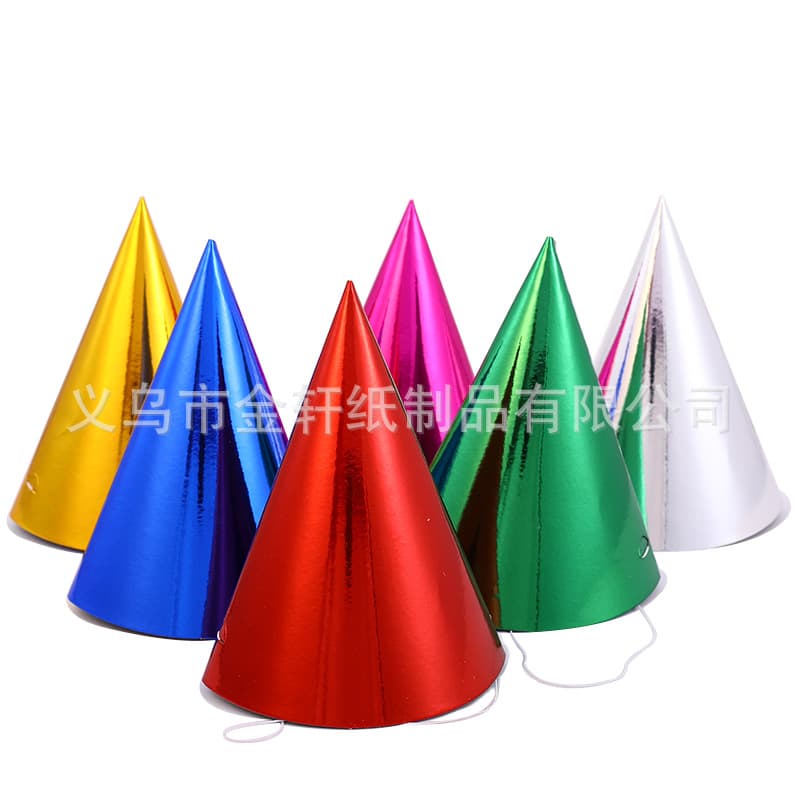 Birthday Hat Wholesale Kids Adult Party Hats Decorative Laser Paper Hats Colorful Headwear Birthday Party Supplies