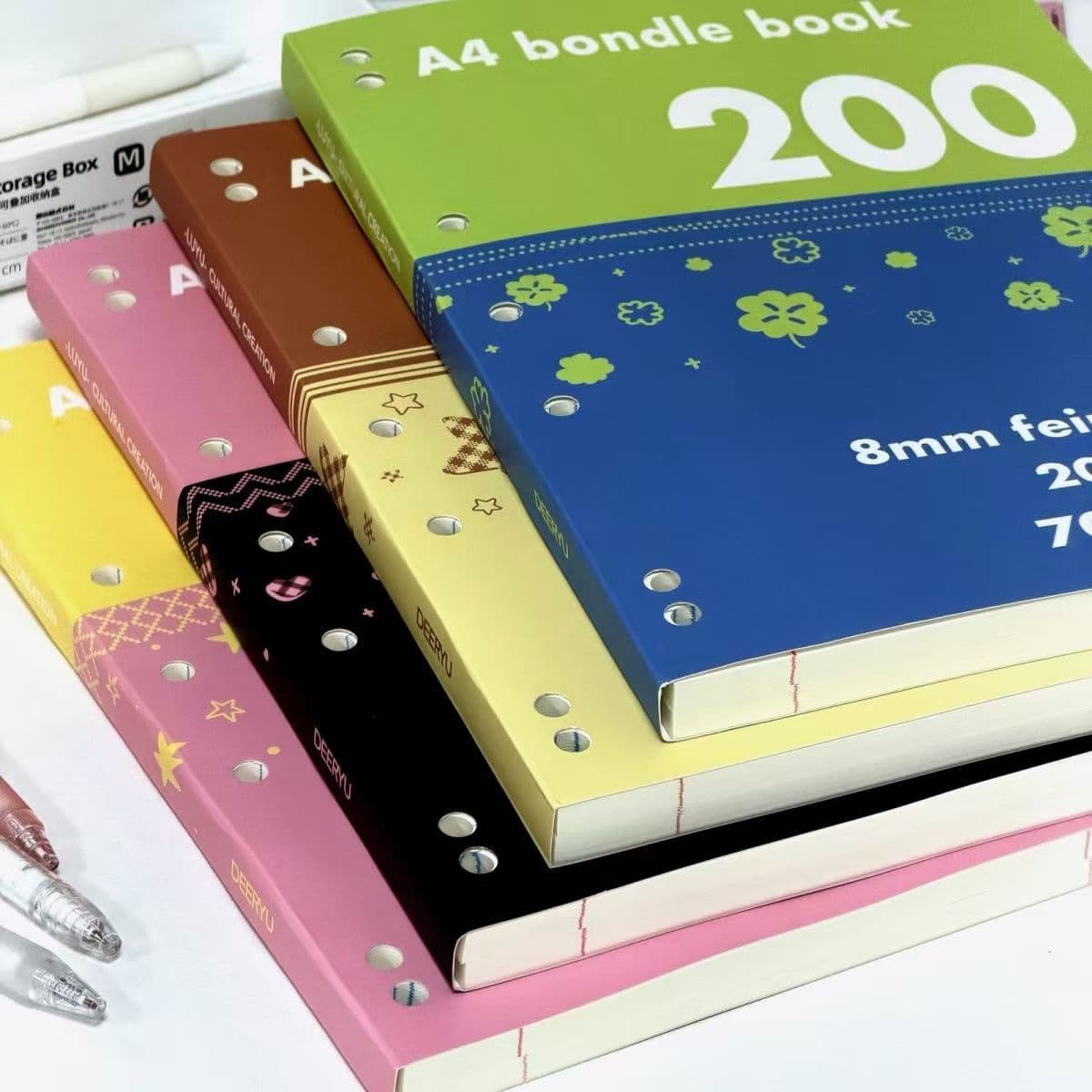 Blackpink Checkered Heart Loose-Leaf Notebook, High-Aesthetic Student Notebook, Thick Lined Simple Draft Book