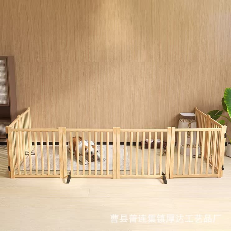 Solid Wood Small and Medium Dog Fence, Indoor Barrier, Home Pet Fence, Foldable Wooden Pet Fence