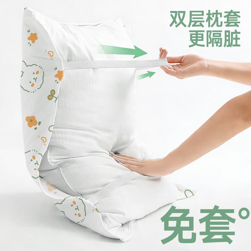 Disposable Pillowcase Travel Hotel Sanitary Pillow Cover for Train Sleeper, Extra Large and Thickened, Individually Wrapped