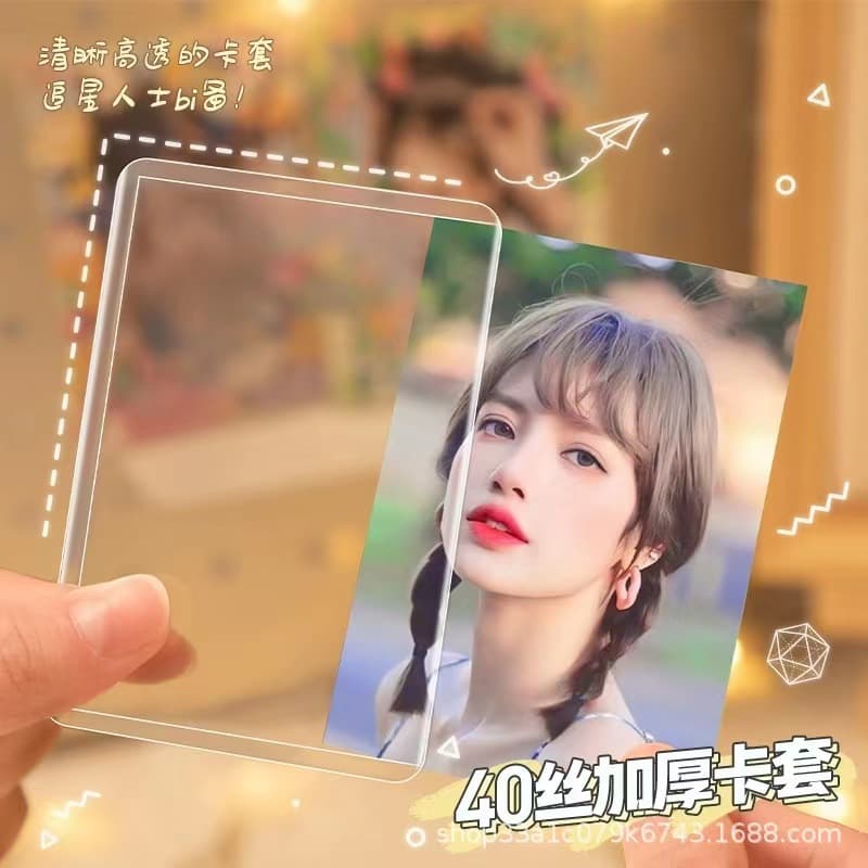 B8 card sleeves double-sided transparent hard plastic covers, 3-inch photo small card protectors, idol card sleeves.