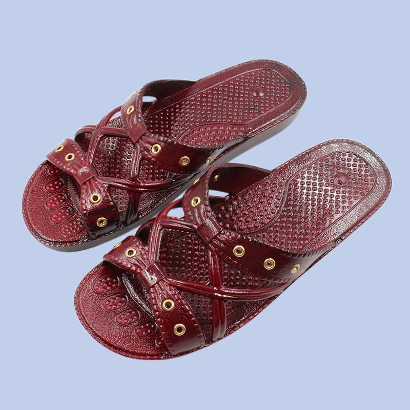 Red Oil Shoes Mother Sandals and Slippers Fashionable Summer Soft Sole Mid-aged Elderly Flat Non-slip Plus Size Women's Shoes