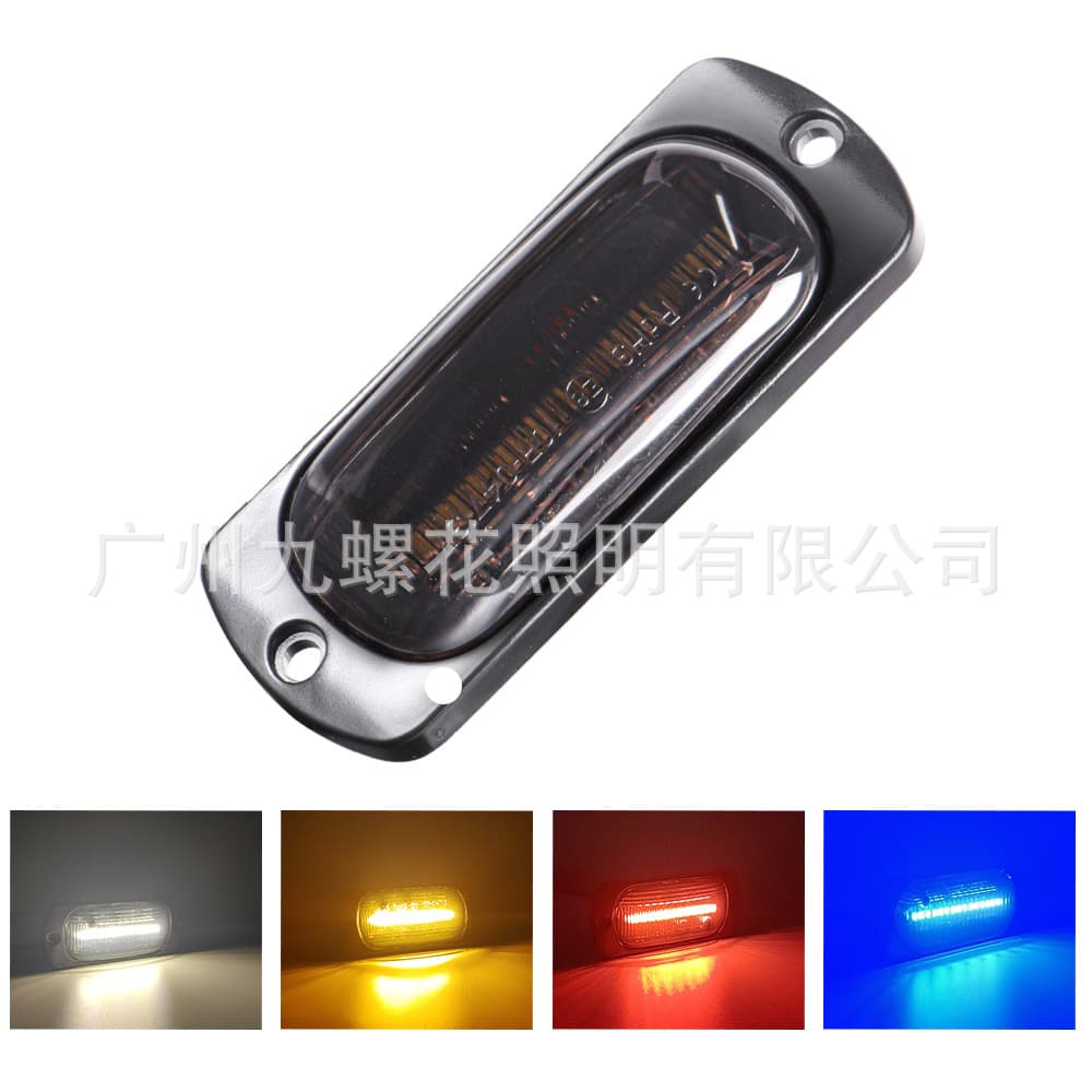 12-LED Truck Side Light 12-24V Vehicle Signal Warning Side Light Marine Indicator Light Smoked Black, Tax Excluded