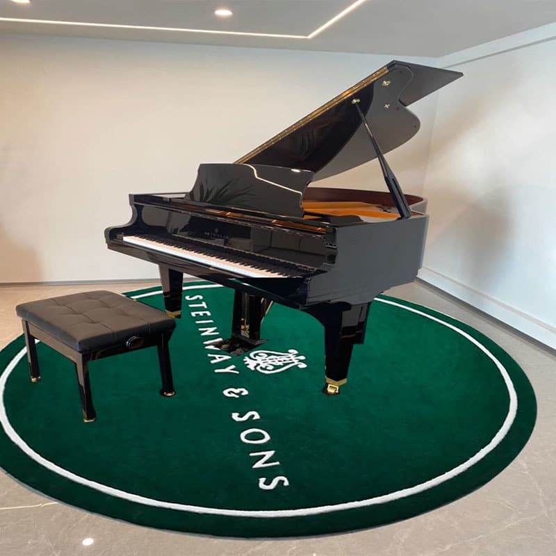 Steinway Piano Thickened Soundproof Carpet, Grand Piano Handmade Rug Pad, Shockproof, Moisture-Proof, Heat-Insulating, Luxury