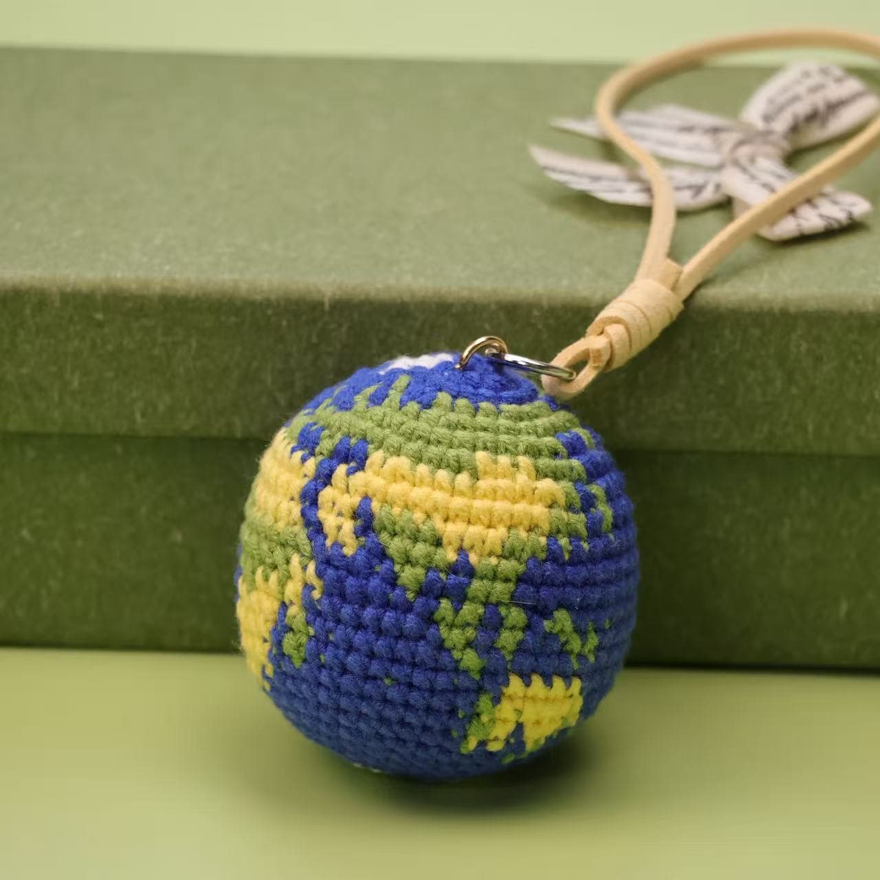 Earth Weave Bag Charm Rescue Plan Handmade Crochet Yarn Finished Keychain Pendant Bag Decoration