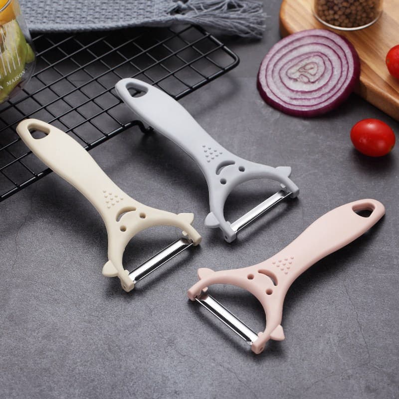 Stainless steel peeler plastic handle stainless steel melon peeler fruit and vegetable peeling knife home kitchen gadgets