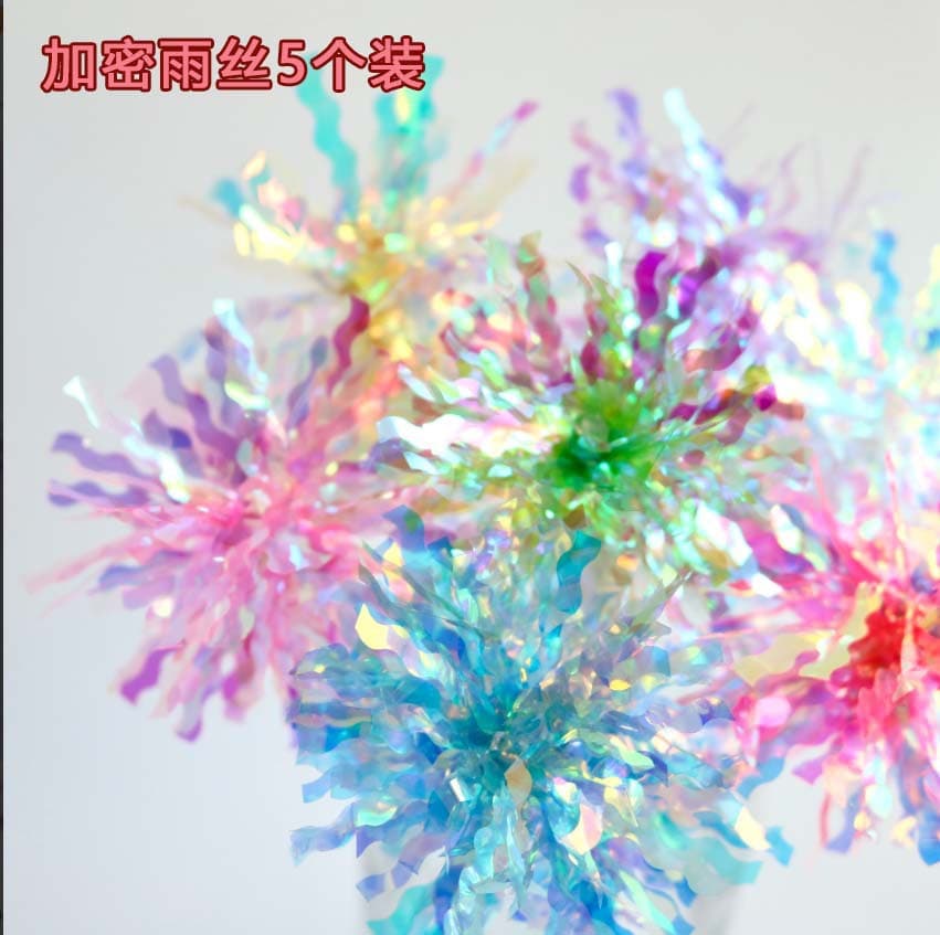 Creative Colorful Cake Decoration Rainbow Raindrop Cake Topper Birthday Party Baking Insert