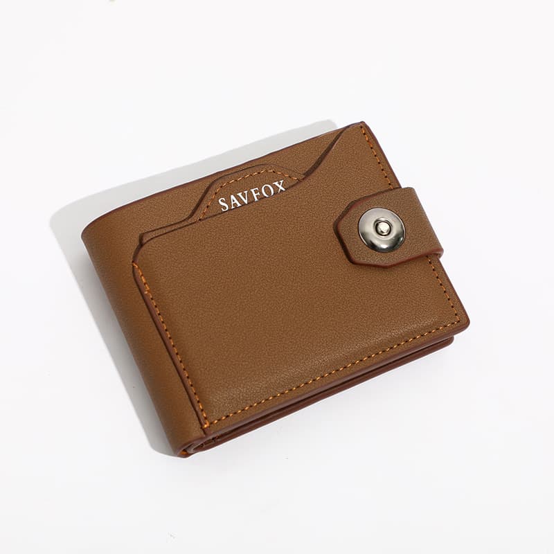 Men's short dollar bag, multi-functional document bag, foreign trade wallet, portable thin fashion card holder, business