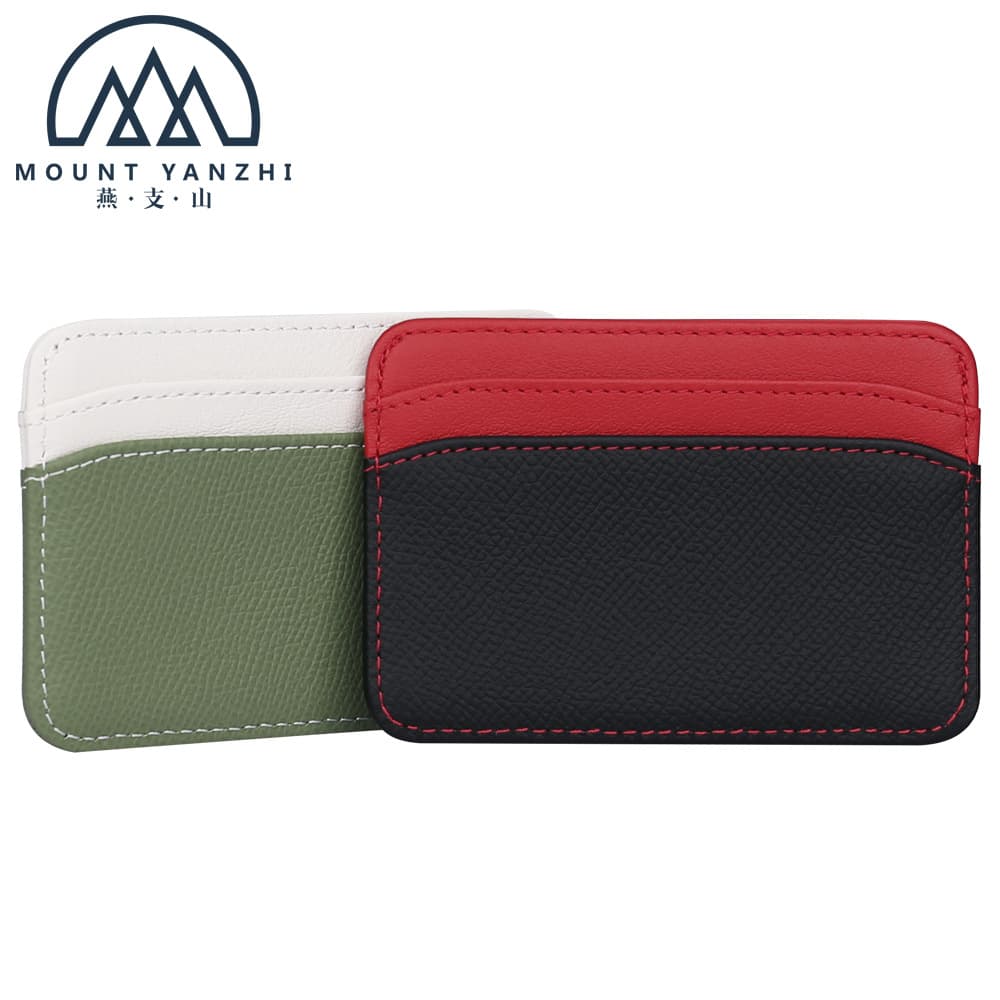 Factory Direct Men's Genuine Leather Card Holder Mini Bus Pass Case Women's Ultra-Thin Card Wallet Coin Purse Driver's License Case