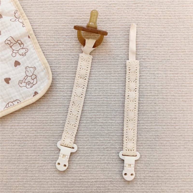 New Cross-Border Ins Lace Flower Baby Pacifier Chain Pacifier Strap Toy Teether Anti-Drop Chain Pacifier Clip