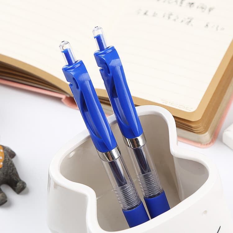 K35 press gel pen creative press water pen black red blue 0.5mm bullet head jumping office business signature pen