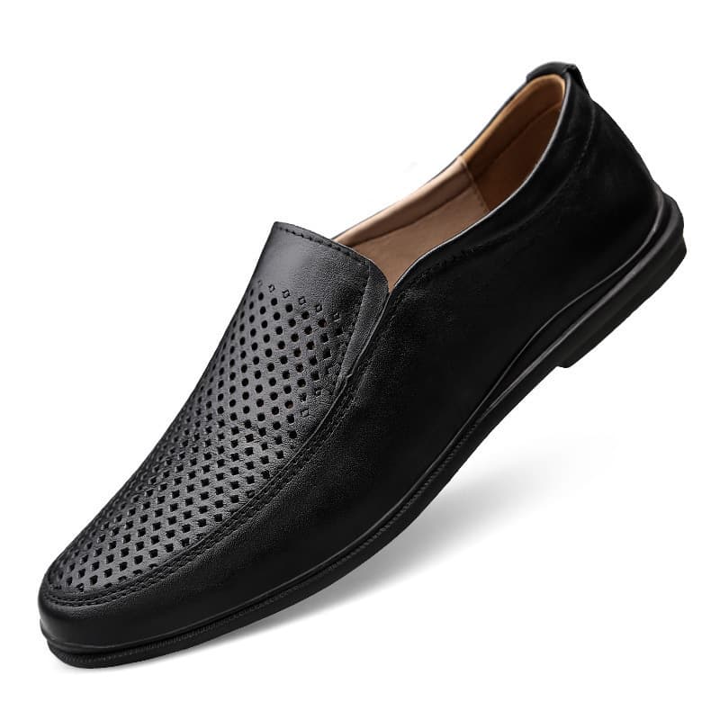 Extra Large Size 45 Cowhide Men's Slip-On Casual Leather Shoes 46 Soft Sole Soft Upper Small Size 37 Youth Loafers Men's Shoes