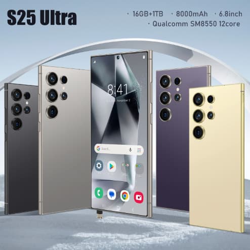 Amazon TK Hot Selling S25 Ultra Global Version 4G 4+64 6.8-inch Octa-Core True Android 12