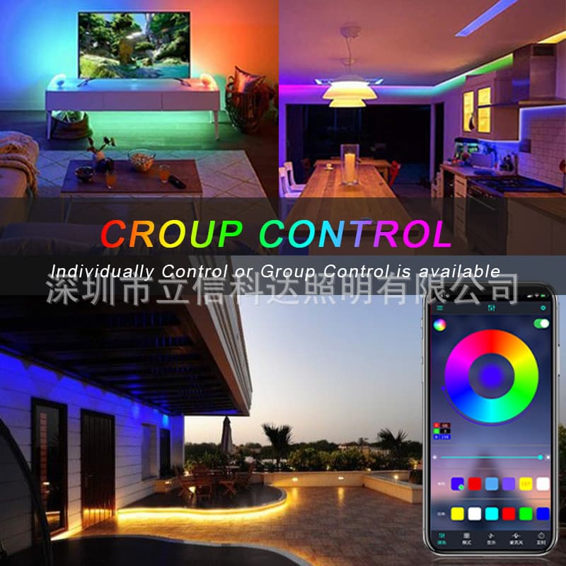 TV Backlight Strip 5V USB Bluetooth App Music 7-Color Glow Strip 5050 RGB TV Backlight LED Strip