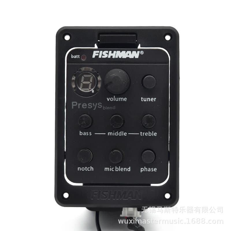 Fisherman Guitar Pickup EQ Electric Box Equalizer 301 Guitar Accessories Folk Pickup LCD Tuner