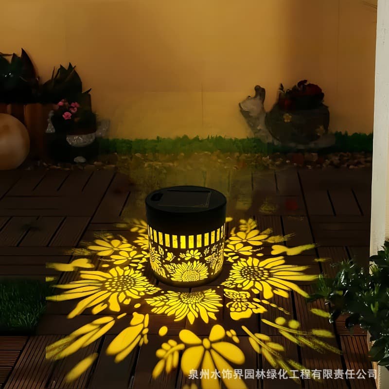 Cross-border Amazon Solar Sunflower Wall Light Outdoor Garden Courtyard Lamp Decorative Landscape Wall Sconce