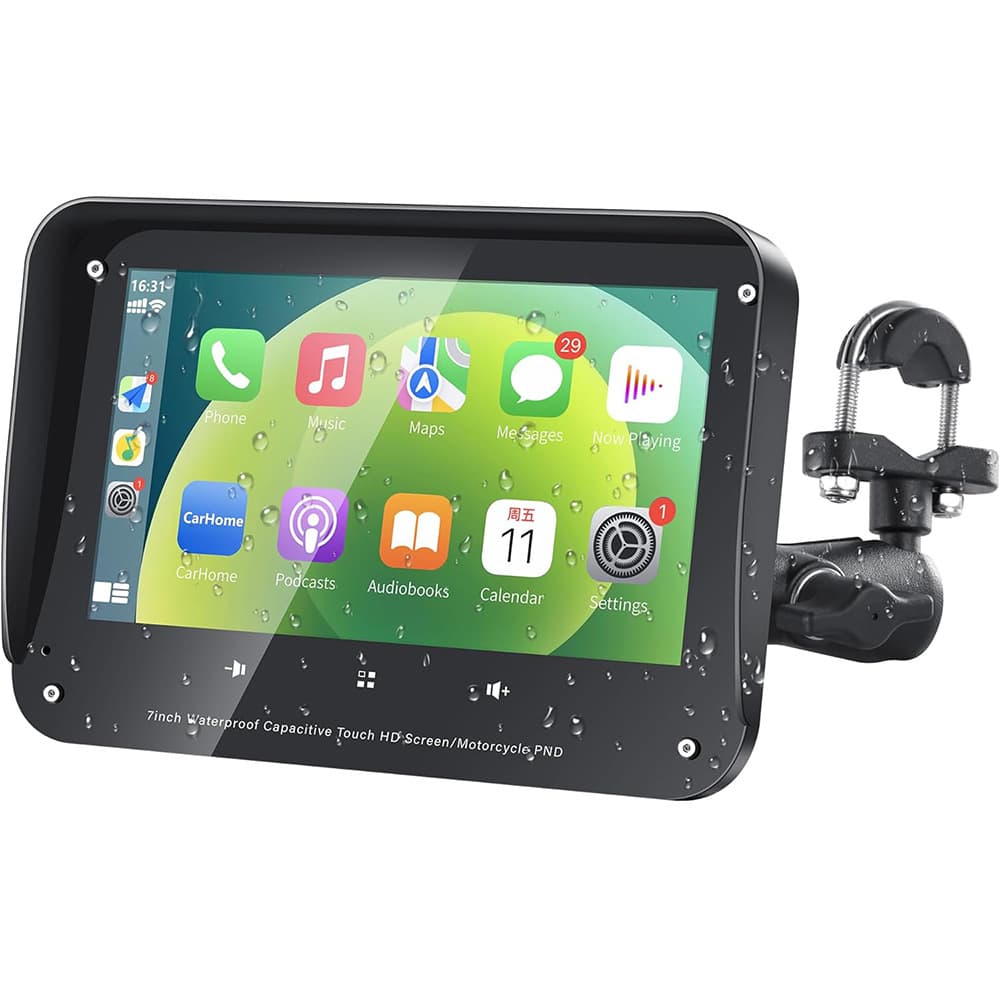 Apple Motorcycle Wireless Car Display 7-inch Touchscreen Waterproof Supports Voice Control Conversion Gauge