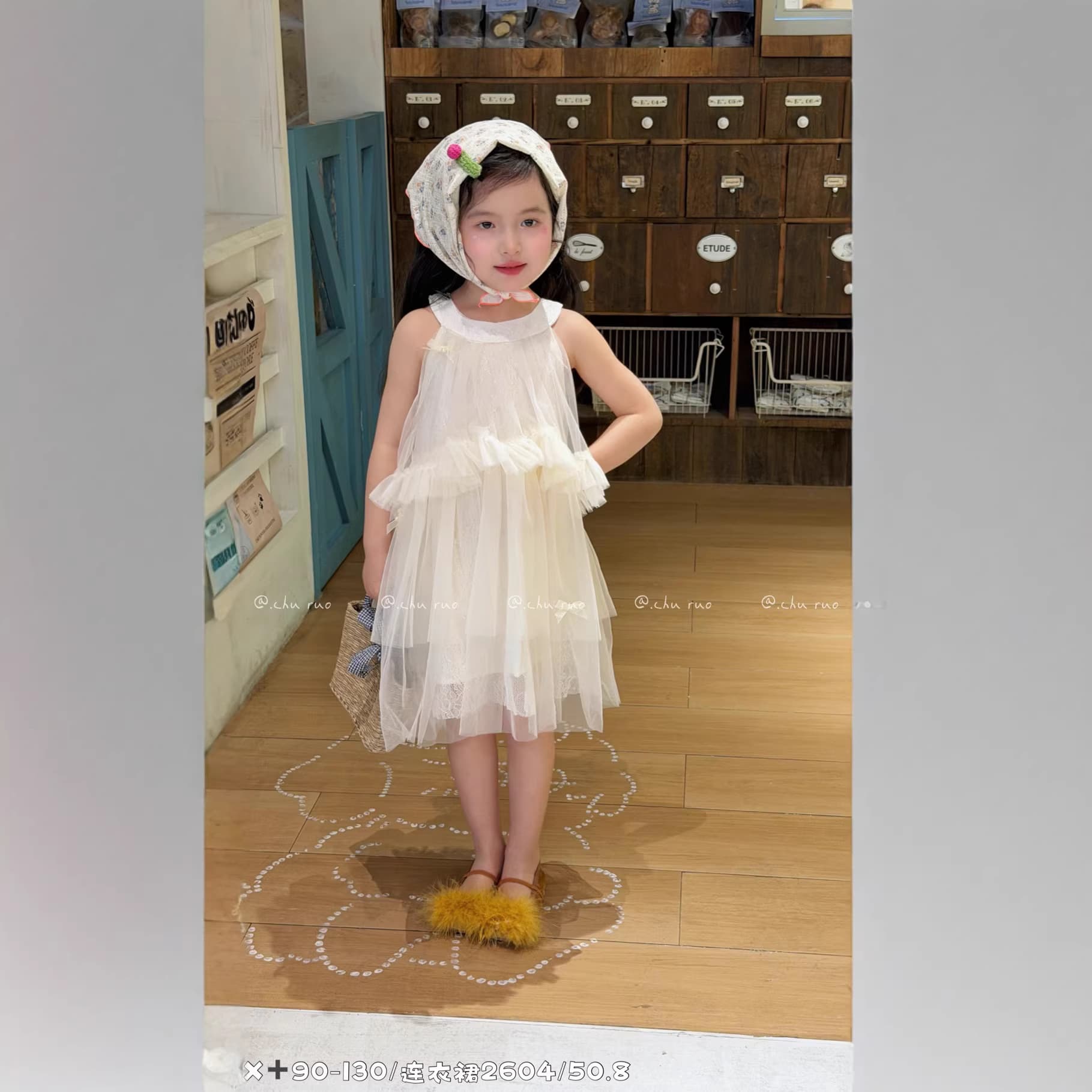 Summer new style children's white dress for 10-year-old girl fat girl summer dress fashionable 12