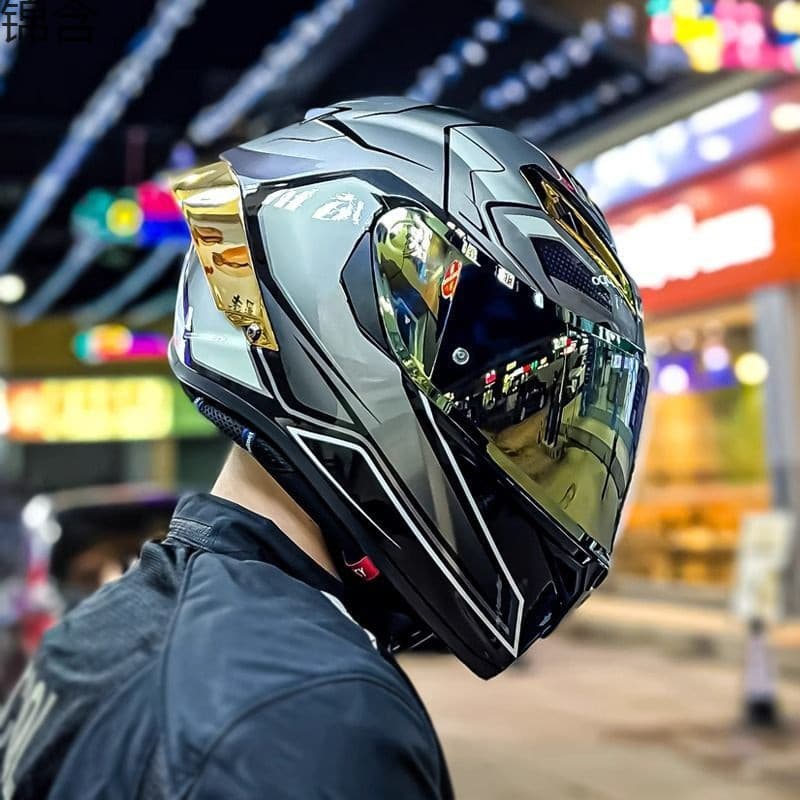 wC0 [1795 favorites] Motorcycle Helmet for Men and Women, Motorbike Rider Winter Cold-Proof Warm Full-Face Helmet 3C wC0