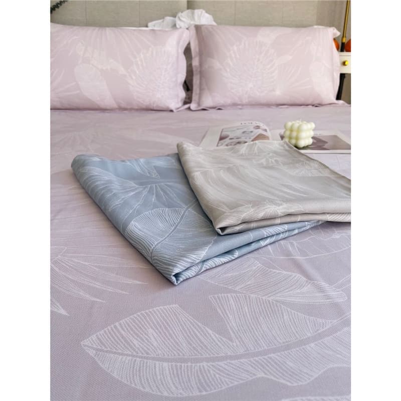 Summer Heavyweight Bamboo Fiber Sheet, Anti-Mite Thickened Double Cooling Foldable Machine Washable Cooling Double Sleeper
