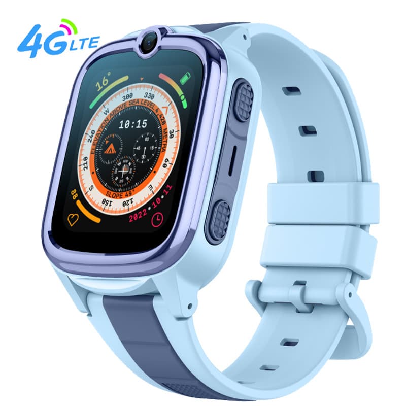 New compact 4G children's smartwatch with payment, location tracking, SIM card slot, video calls, and a large battery (K59).