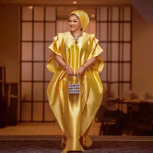 Cross-Border Independent Station African Women's Dress Ethnic Style Long Robe Source Stock