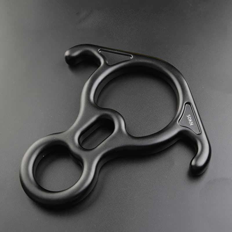 Outdoor Mountaineering and Rock Climbing Figure 8 Descender for High-Altitude Rope Descent and Escape Gear