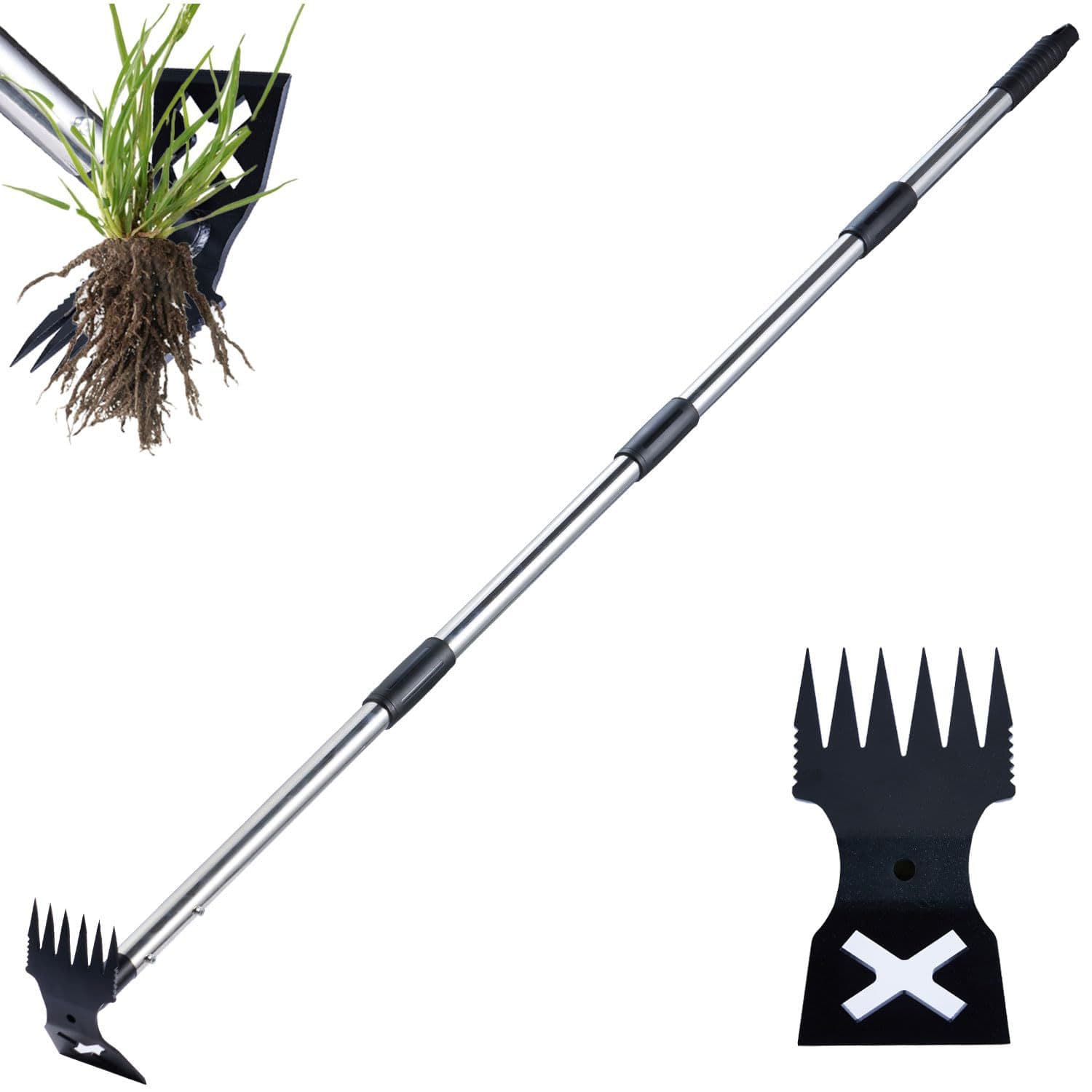Weed Pulling Tool with Long Handle - 60" Manual Weed Removal Tool