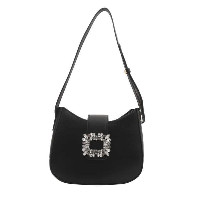 2024 Spring New Trendy Underarm Bag Handheld Shoulder High-End Rhinestone Small Bag Premium Texture Stylish Versatile Women's Bag