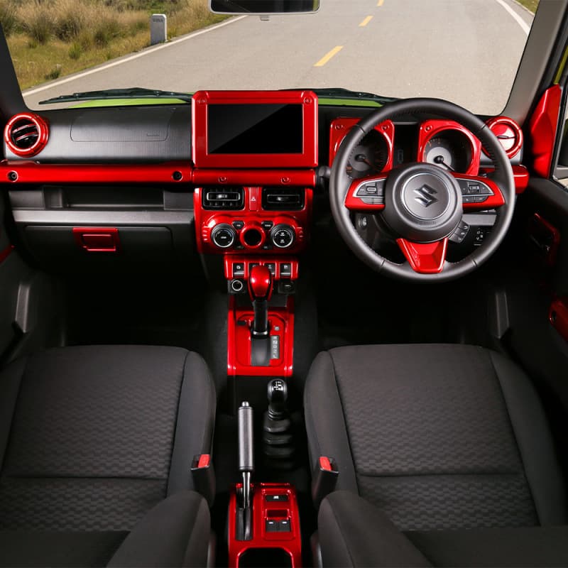 Compatible with 2025 Suzuki Jimny Nomade Full Soul Red Interior Trim Kit for Jimny Interior Customization
