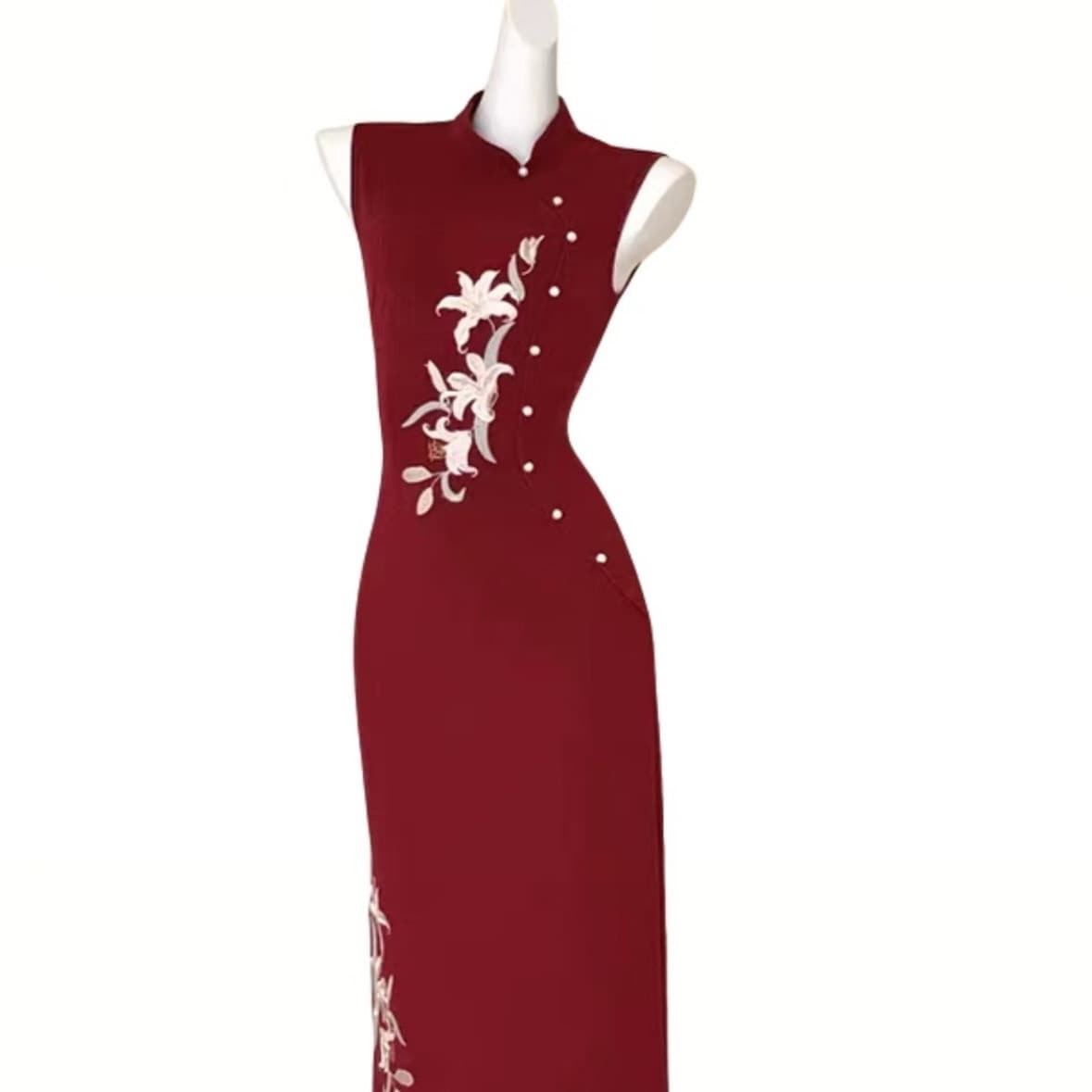 9058# New Chinese style women's national style improved cheongsam dress young style high-end lady dress of the Republic of China