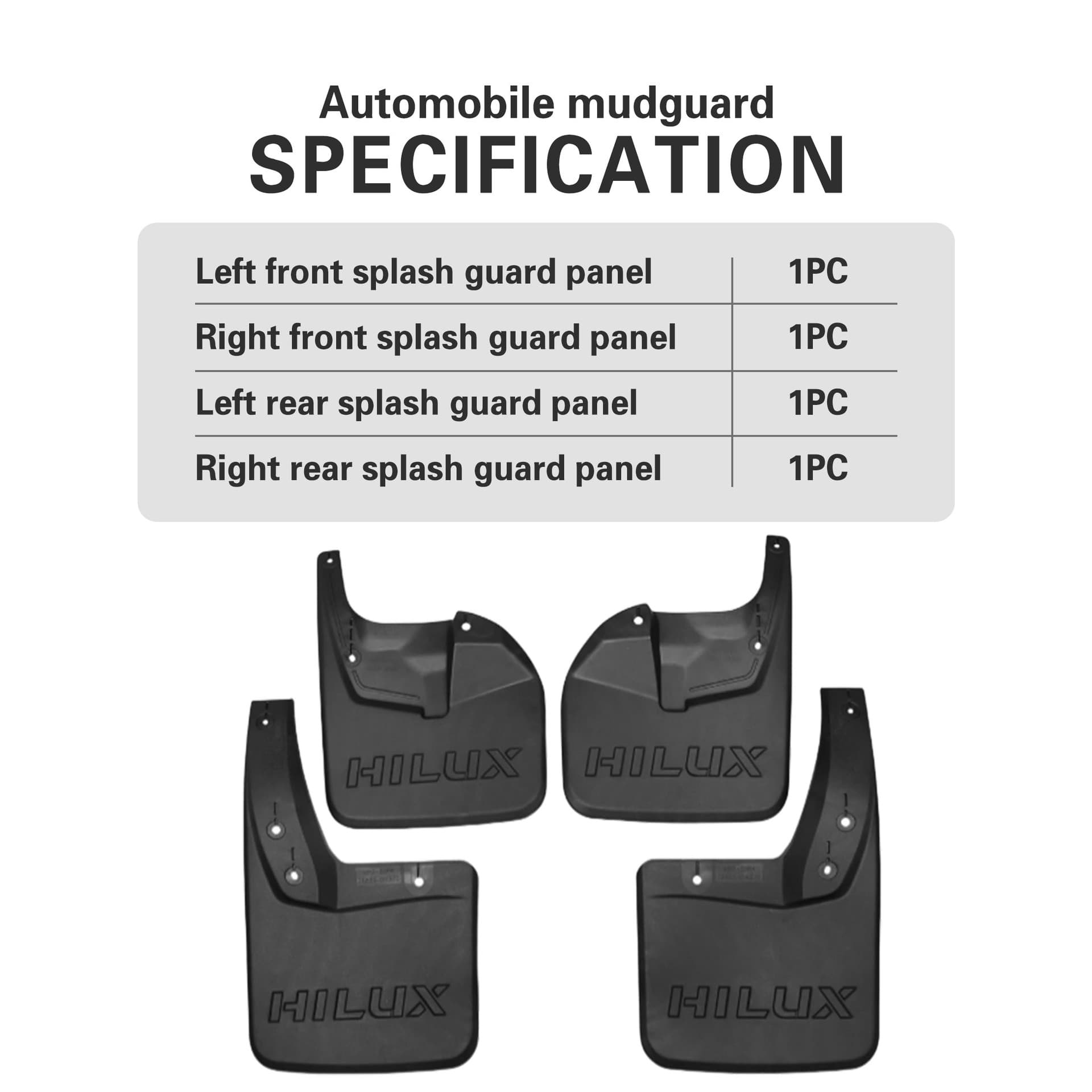 Fender for Toyota Hilux Vigo 4WD 2016-2023