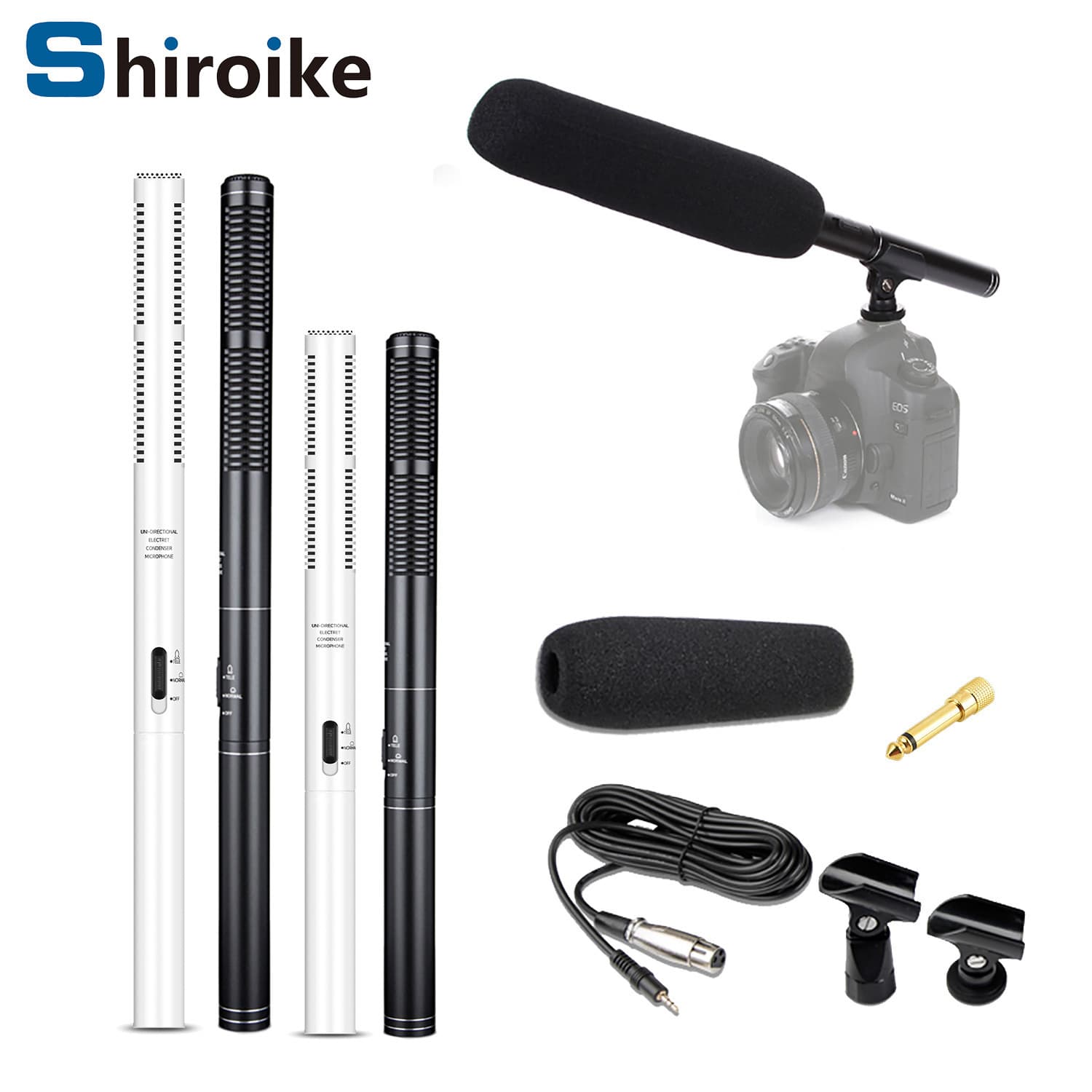 Factory Wholesale GAM-CF01 Interview Microphone for DSLR Camera Recording Outdoor Live Streaming Wired Mic