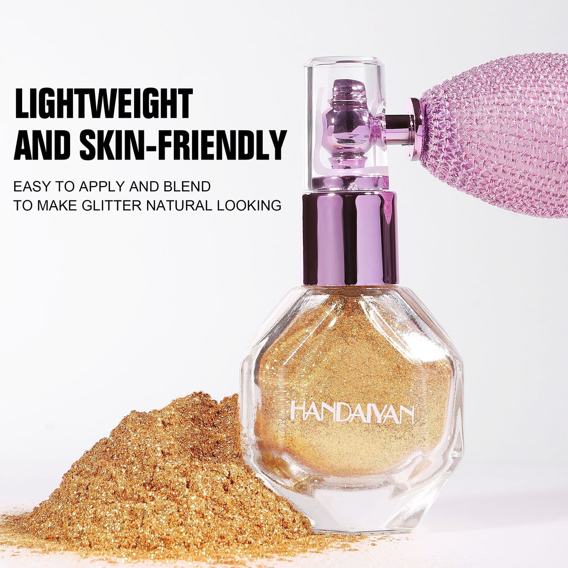 Cross-border highlighter spray powder body glitter HANDAIYAN highlighter spray glitter spray bottle highlighter airbag spray bottle
