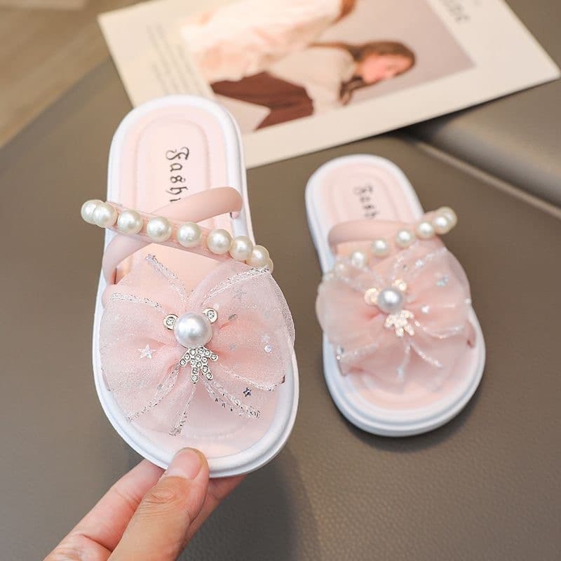 Cute Children's Slippers Summer New Girls Super Cute Soft Bottom Indoor Non-Slip Seaside Holiday Baby Wear-Resistant Sandals