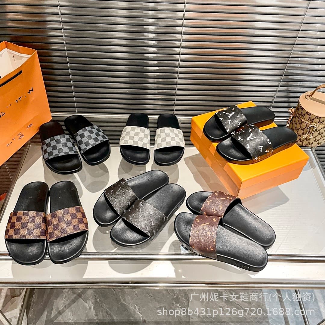 Cambodia Phnom Penh Vietnam Singapore slippers L family black embossed brown presbyopic summer outer wear trendy slippers