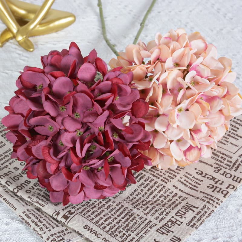 Lollipop Hydrangea Artificial Flower Oversized Hydrangea Bridal Bouquet Wedding Ceremony Hall Flower Row Decoration Fake Flower